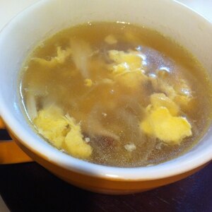 エノキと玉ねぎのあったか卵スープ